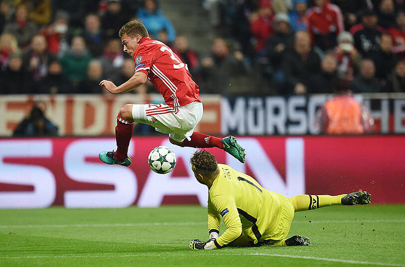 Bayern-Mittelfeldspieler Joshua Kimmich im Vorwärtsgang.