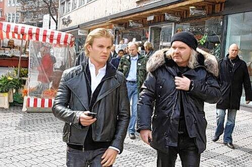 Schmuckhändler sponsert Formel 1-Star: Nico Rosberg gestern bei Thomas Sabo in Nürnberg.