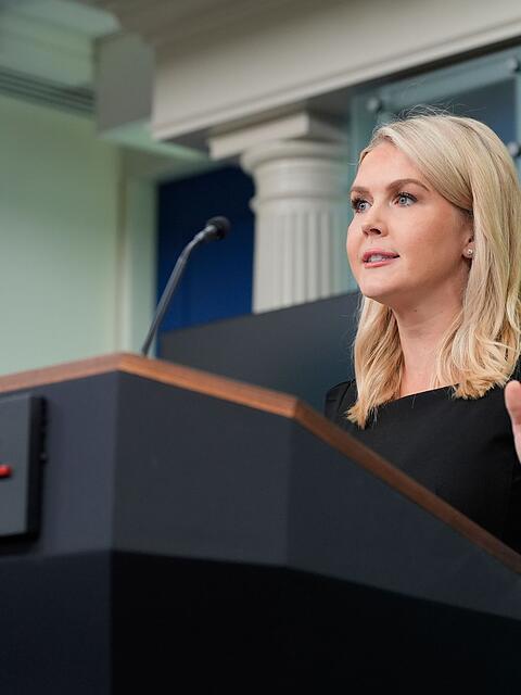Die Pressesprecherin des Weißen Hauses, Karoline Leavitt, betont, Präsident Trump strebe stets Diplomatie an, würde aber auch - falls nötig - Stärke zeigen.