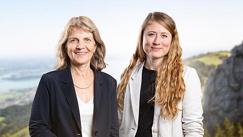 Birgit Seeholzer (l.) und Rosanna Haider von der Chiemgau GmbH. Sie wollen eine Kreislaufwirtschaft aufbauen.