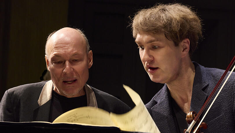 Dieter Ammann (li.) mit Nils Mönkemeyer bei einer Probe.