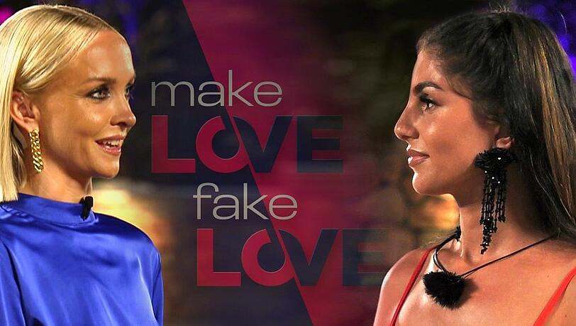 Moderatorin Janin Ullmann (l.) und Yeliz Koc in "Make Love, Fake Love".
