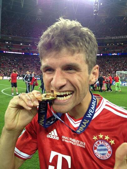 Machte den größten Sprung und ist momentan der wertvollste Bayern-Spieler: Thomas Müller. Betrug sein Marktwert im Januar noch 37 Millionen, so sind es im Juni schon 45.