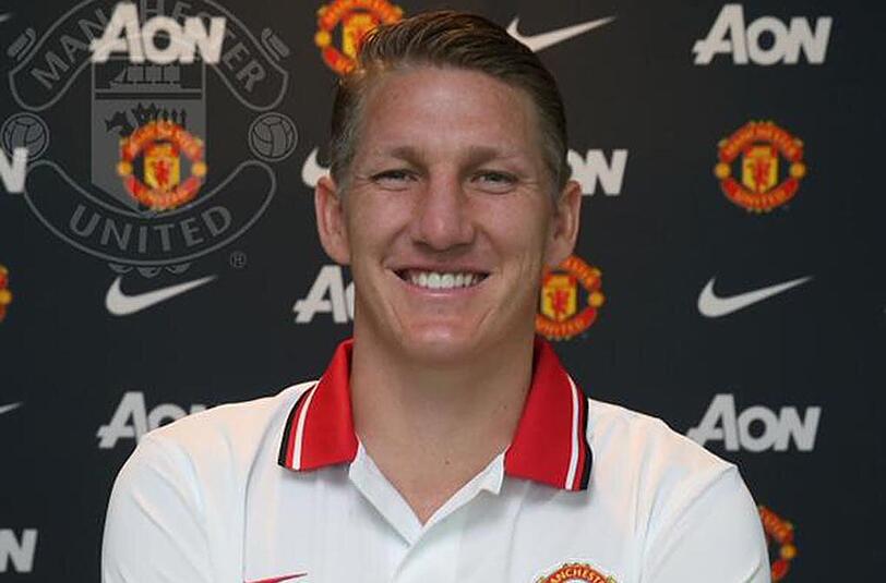 Bastian Schweinsteiger in Manchester-Kluft. Am Mittwoch wurde der Ex-Bayer in Seattle offiziell vorgestellt.