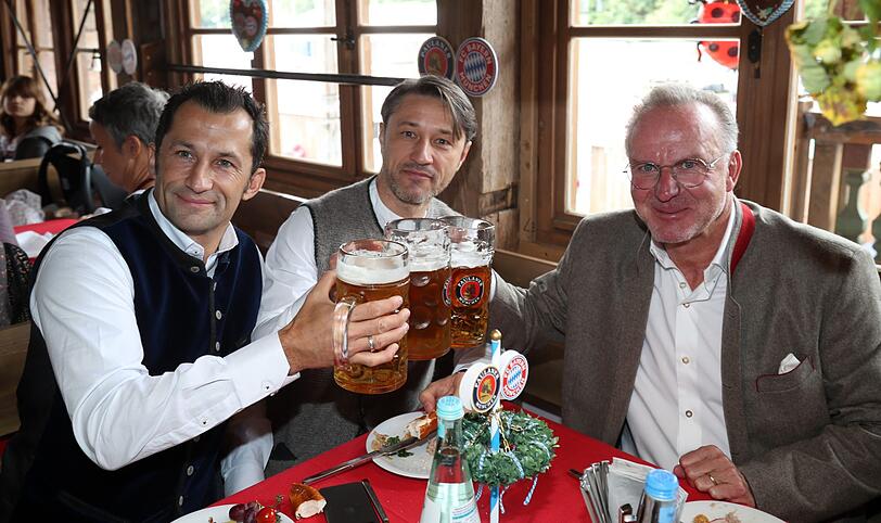FC-Bayern-Führungsriege: Salihamidzic, Kovac und Rummenigge.
