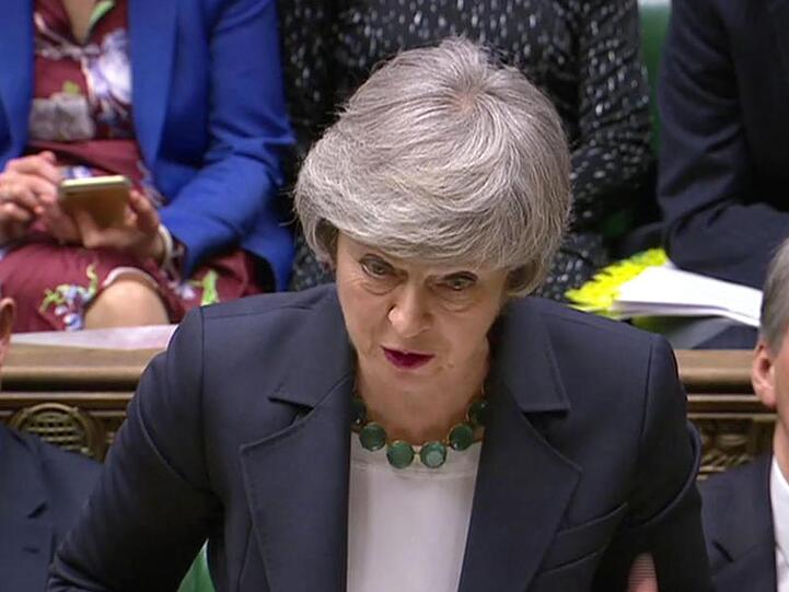 Theresa May im Unterhaus: Kommende Woche will die Premierministerin eine Erklärung abgeben. Einen Tag später stimmt das Unterhaus über die weiteren Schritte im Brexit-Prozess ab.