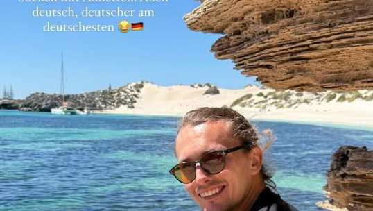 Sophia Thomalla macht sich über Freund Alexander Zverev lustig. Sophia Thomalla macht sich über Freund Alexander Zverev lustig.