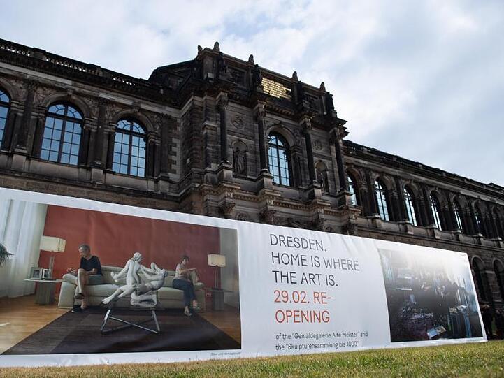 Der Semperbau mit der Gemäldegalerie Alte Meister in Dresden.