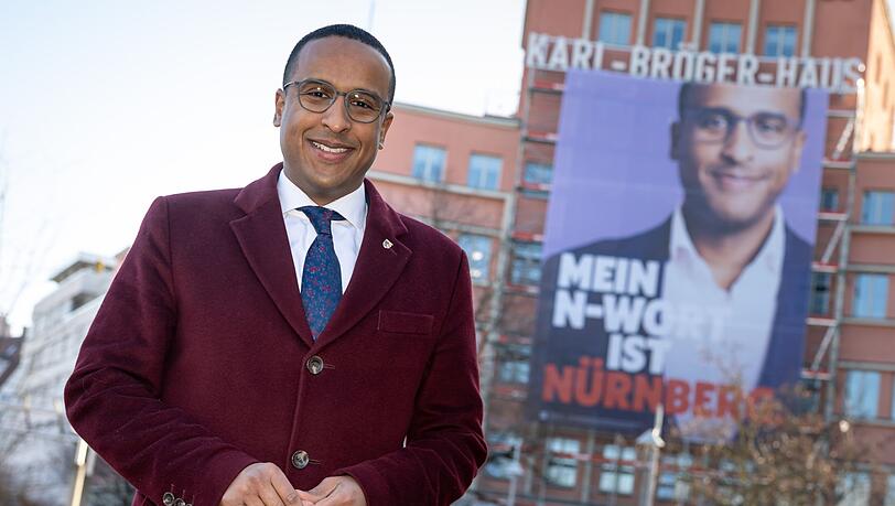 Nasser Ahmed hat nach eigenen Angaben seit der Bekanntgabe seiner Kandidatur Anfeindungen erlebt. Das Plakat sei eine Reaktion darauf, sagt er.