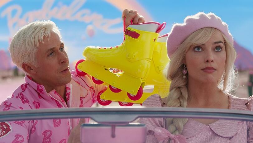 Margot Robbie und Ryan Gosling in "Barbie".