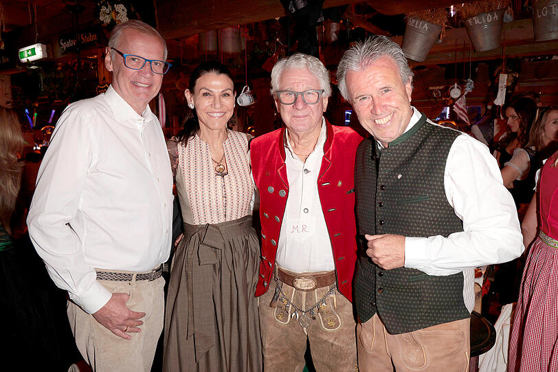 Günther Jauch, Marcel Reif mit Ehefrau Marion Kiechle und Thomas Schreiner Günther Jauch, Marcel Reif mit Ehefrau Marion Kiechle und Thomas Schreiner