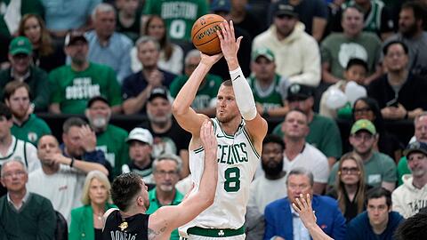 Kristaps Porzingis beendete den Abend mit 20 Punkten.