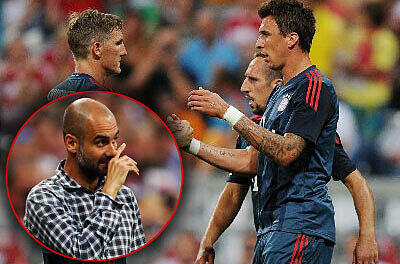 Pep Guardiola und Mario Mandzukic.