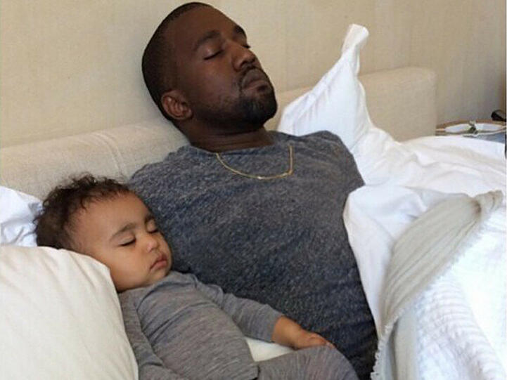 Wie süß: Kanye West mit Töchterchen North West