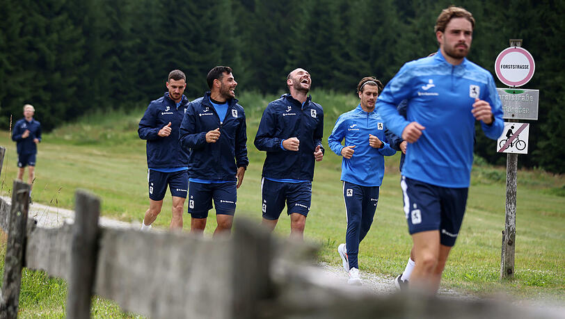 Kevin Volland hatte beim Lauf am Samstagmorgen beste Laune. Kevin Volland hatte beim Lauf am Samstagmorgen beste Laune.