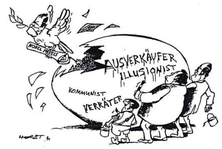 "Doch kein faules Ei" ist diese Haitzinger-Karikatur unterschrieben.