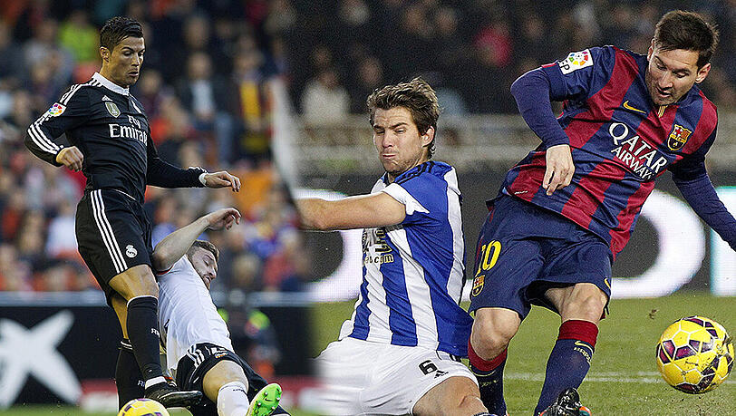 Kein gutes Wochenende für Real Madrid und den FC Barcelona - beide Team verlieren im Gleichschritt. Kein gutes Wochenende für Real Madrid und den FC Barcelona - beide Team verlieren im Gleichschritt.