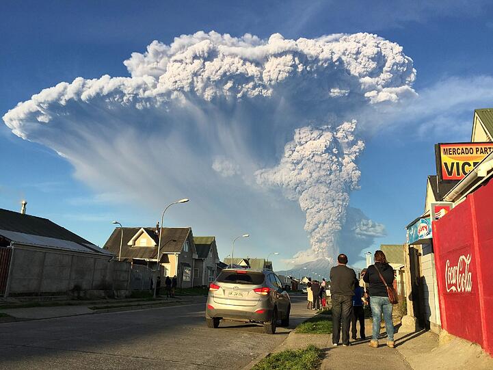 Im Süden Chiles ist der Vulkan Calbuco ausgebrochen. Die Bilder.