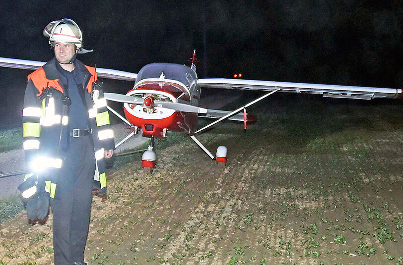 Das Flugzeug musste in Oberhaching notlanden