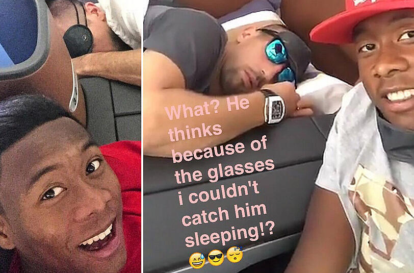 Ob Franck Ribéry die Schnappschüsse seines Teamkollegen David Alaba inzwischen gesehen hat?