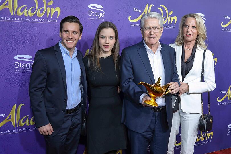 Frank Elstner mit Frau Britta und Tochter Lena mit Freund Florian Gerstner