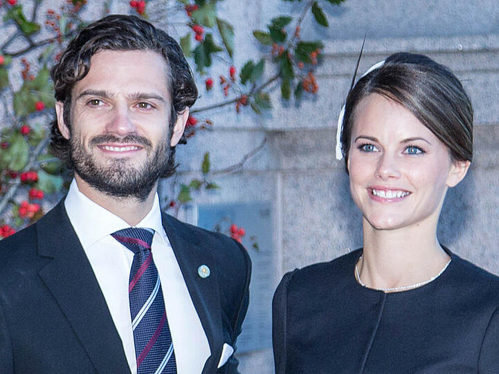Prinz Carl Philip von Schweden und seine Verlobte Sofia Hellqvist bei einem offiziellen Termin Ende September in Stockholm