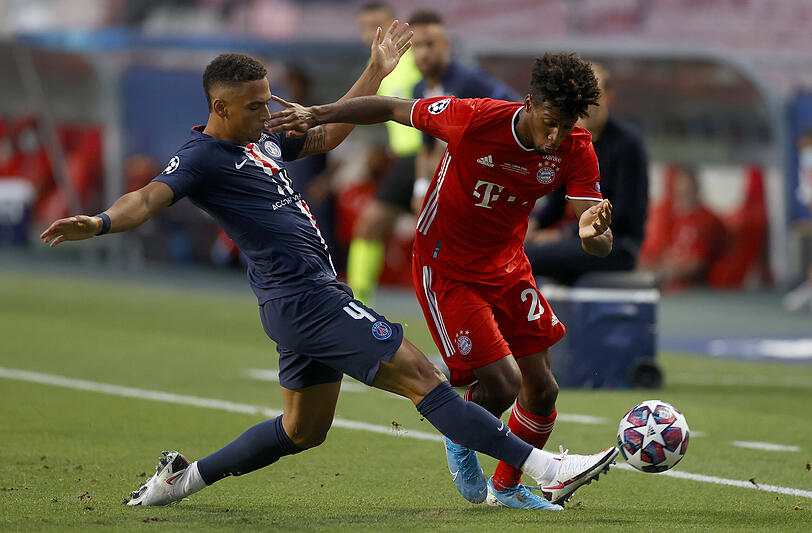 "Alles gegeben", sagt Kehrer (l.) über die CL-Finalpleite von Paris gegen die Bayern um Coman.