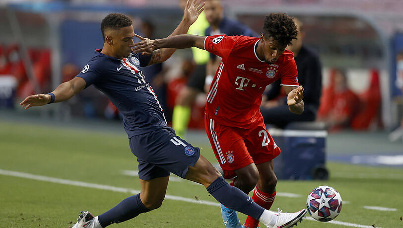 "Alles gegeben", sagt Kehrer (l.) über die CL-Finalpleite von Paris gegen die Bayern um Coman. "Alles gegeben", sagt Kehrer (l.) über die CL-Finalpleite von Paris gegen die Bayern um Coman.