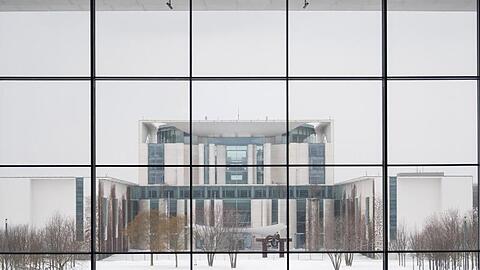 Blick auf das Bundeskanzleramt in Berlin.