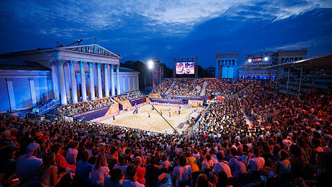 Blick auf den Königsplatz bei den European Championships.