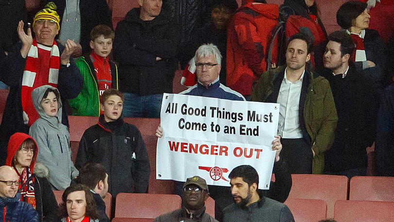 Viele Arsenal-Anhänger sehen das Ende der Trainer-Ära Arsene Wenger gekommen.