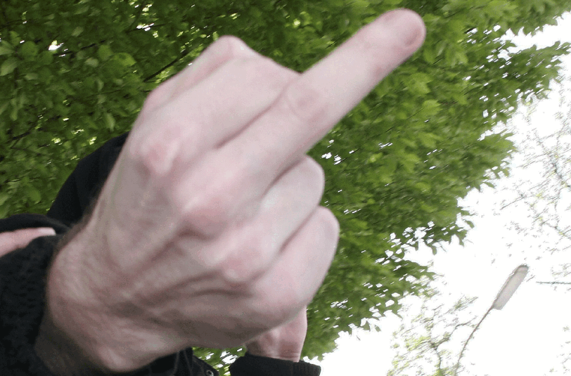 Die 17-Jährige zeigte den Beamten den Mittelfinger (Archivbild).