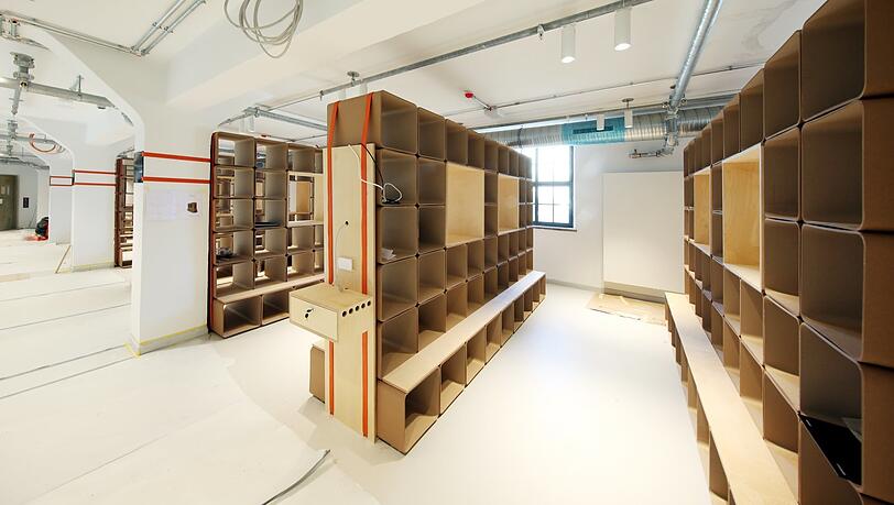 Das ist die neue Stadtbibliothek - freilich noch ganz ohne Bücher. Das ist die neue Stadtbibliothek - freilich noch ganz ohne Bücher.