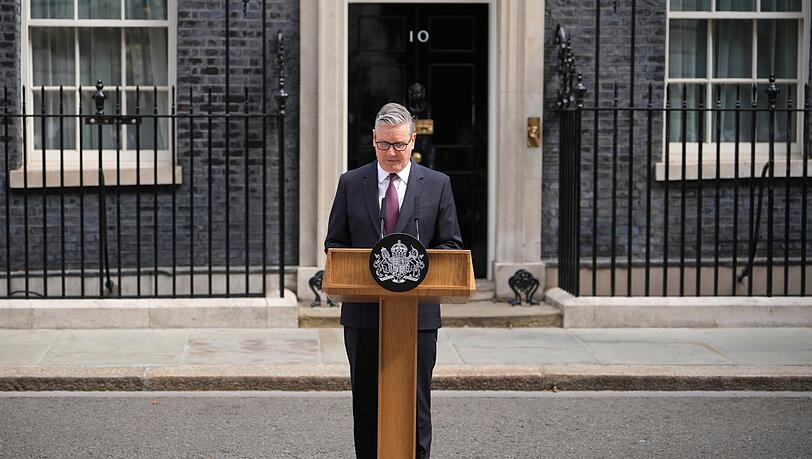 Großbritanniens Premierminister Keir Starmer kündigt seinen Rücktritt an. Großbritanniens Premierminister Keir Starmer kündigt seinen Rücktritt an.