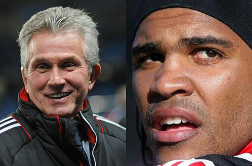 Trainer Jupp Heynckes vom FC Bayern München und Brasilianer Breno.