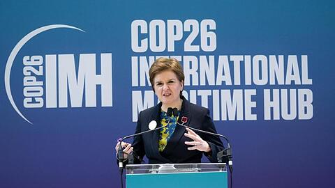 Die schottische Ministerpr&auml;sidentin Nicola Sturgeon empf&auml;ngt Vertreter aus aller Welt zur Weltklimakonferenz in Glasgow.
