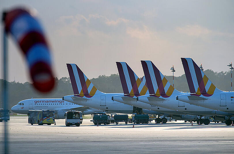 Viele Maschinen er Germanwings bleiben am Donnerstag und Freitag am Boden.