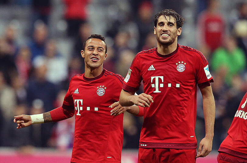 Spanier-Duo beim FC Bayern München: Thiago Alcantara (l.) und Javier Martinez.