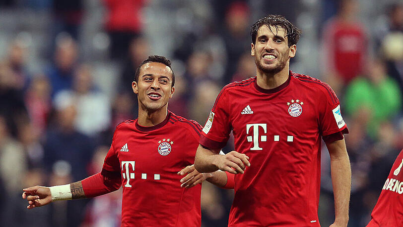 Spanier-Duo beim FC Bayern München: Thiago Alcantara (l.) und Javier Martinez. Spanier-Duo beim FC Bayern München: Thiago Alcantara (l.) und Javier Martinez.