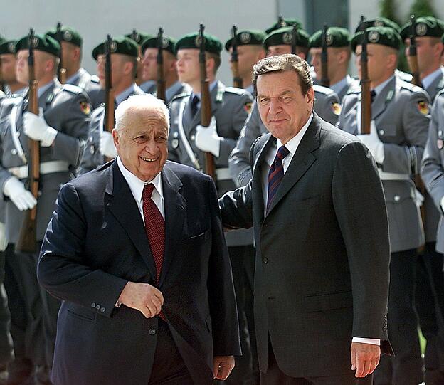 Ariel Scharon und Gerhard Schröder