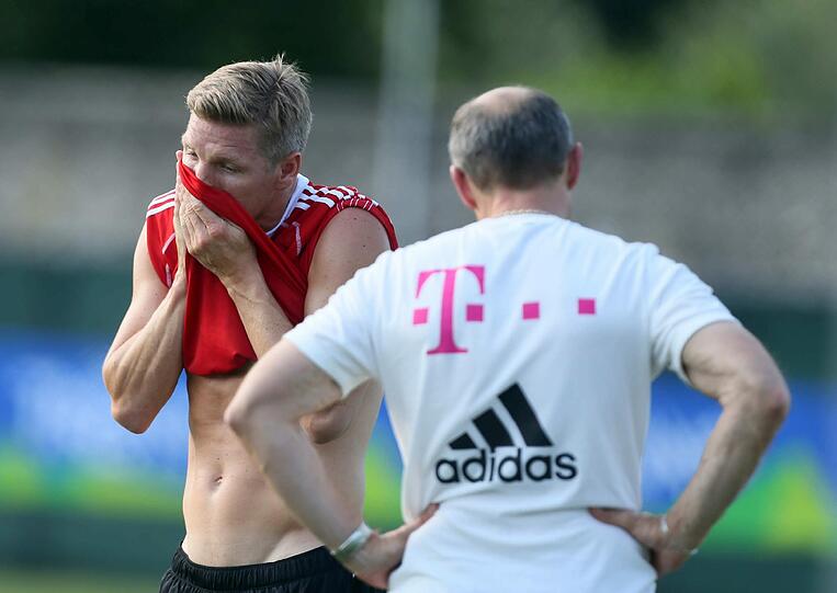 Wenn die Mannschaft morgen trainiert, heißt es für Schweinsteiger wieder nur laufen, laufen, laufen ...