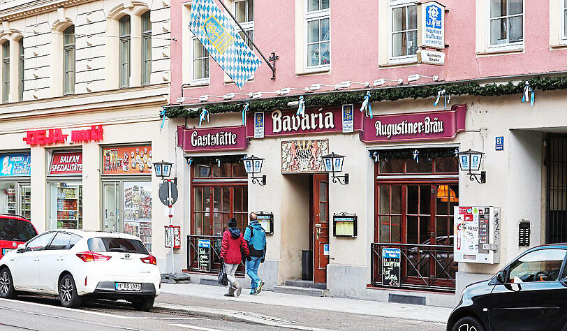 Gaststätte Bavaria: eine echte Wirtschaft gibt's hier noch...