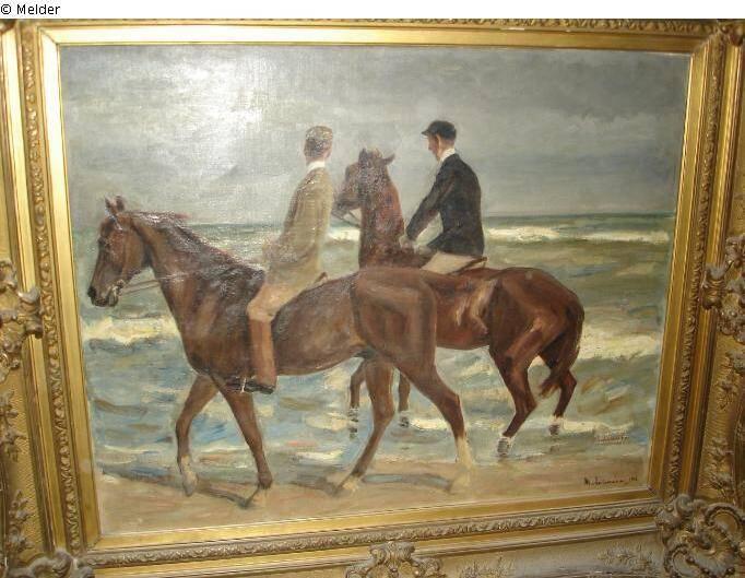 Max Liebermann: «Reiter am Strand», Gemälde, 1901.
