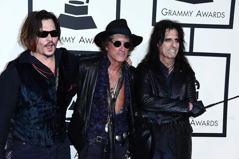 Johnny Depp, Joe Perry und Alice Cooper
