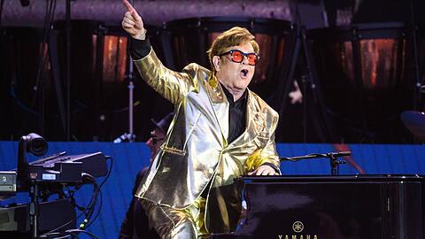 Elton John bei seinem letzten Konzert in Großbritannien.
