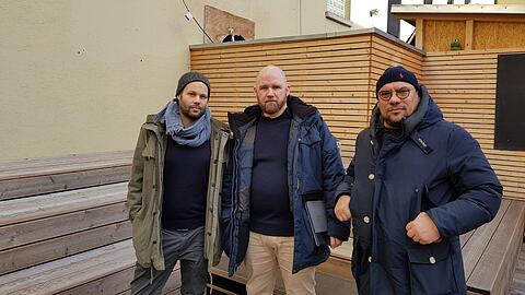 Die drei Betreiber des MMA in der Katharina-von-Bora-Straße: Mark Maurer, Constantin Mascher und Mathias Arifin (v.l.).