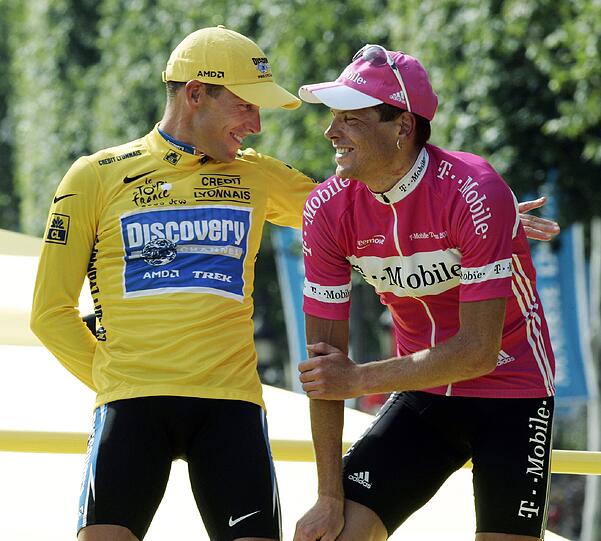 Lance Armstrong und Jan Ullrich bei der Tour de France 2005