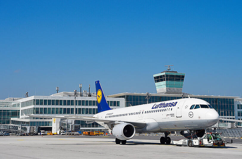 So sieht das Satellitenterminal am Flughafen München aus.