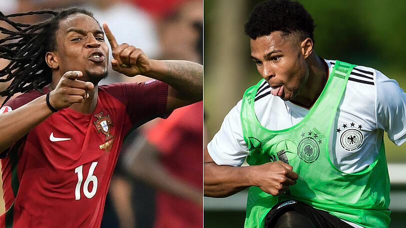 Renato Sanches (li.) und Serge Gnabry stehen im Fokus bei der U21-EM in Polen.