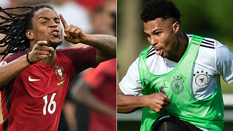 Renato Sanches (li.) und Serge Gnabry stehen im Fokus bei der U21-EM in Polen.
